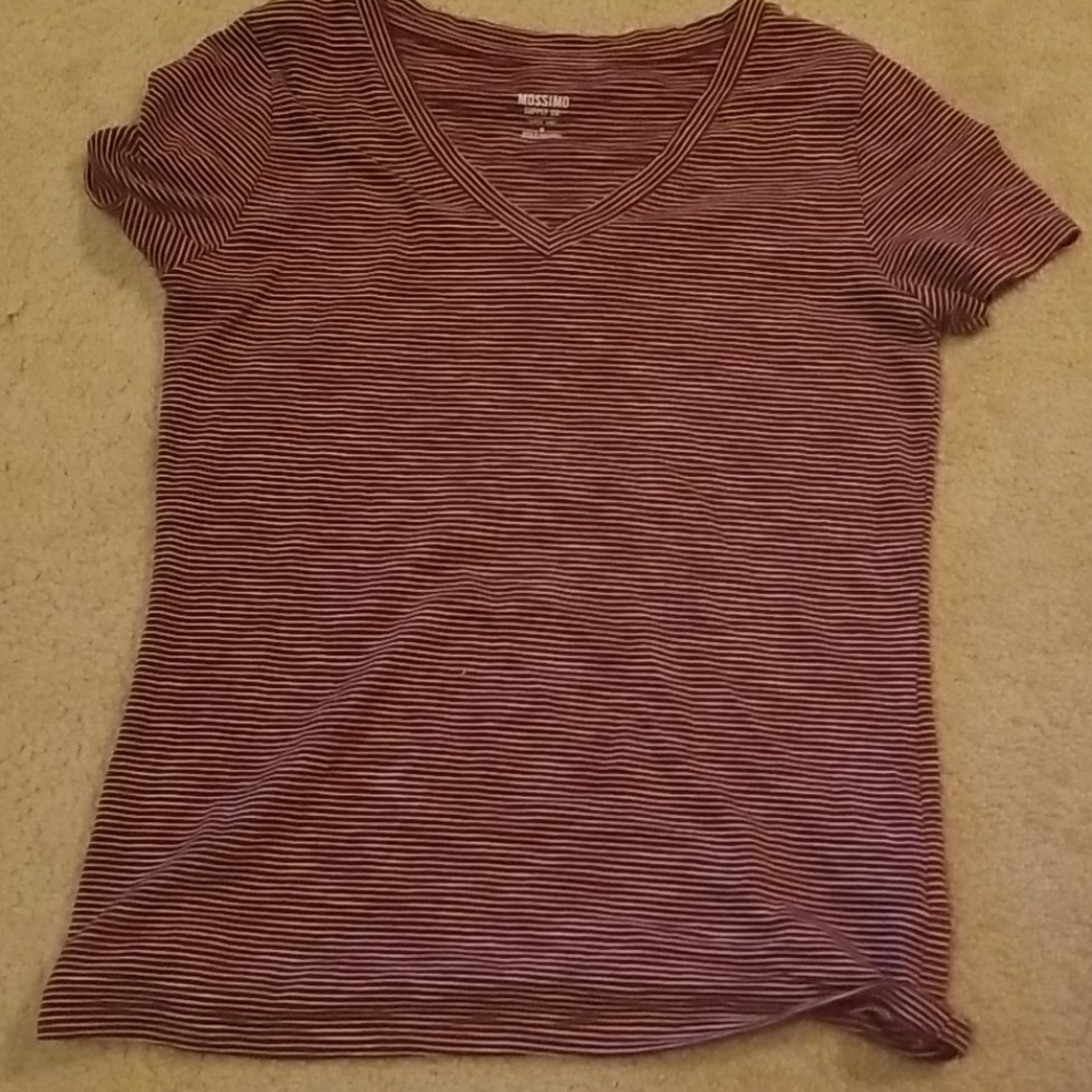 red and white striped shirt